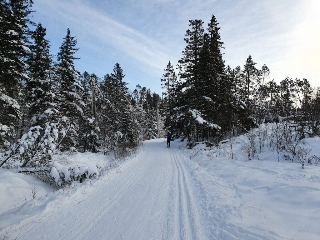 På ski i Bergen, Fløyen, Rundemanen, Lysløypen, Skiing, Norway, snow, snø